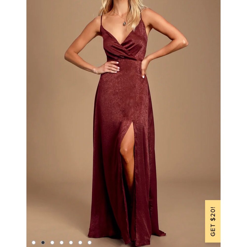 This dress was worn for one formal event, and it’s still in great condition!